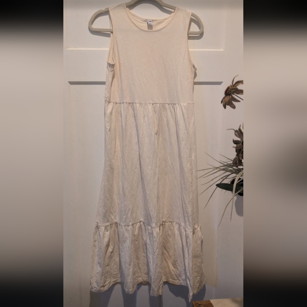 Old Navy Cream Midi Dress